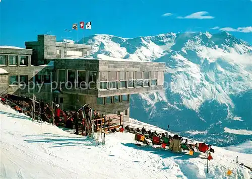 AK / Ansichtskarte St_Moritz_GR Bergbahn Restaurant Corviglia St_Moritz_GR