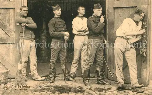 AK / Ansichtskarte Militaria_Belgien Armee belge Les loustics  Militaria Belgien