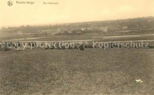 AK / Ansichtskarte Militaria_Belgien Armee belge En Tirailleurs Militaria Belgien