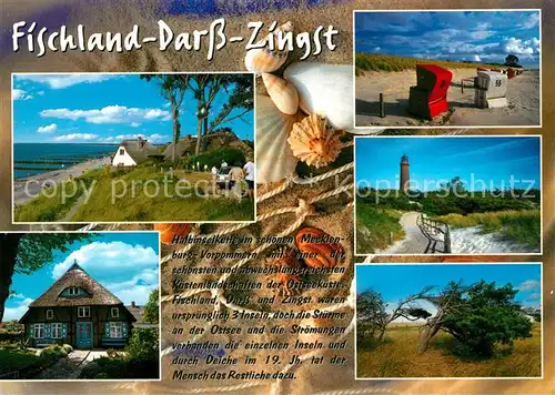 AK / Ansichtskarte Darss_Zingst Strand Leuchtturm Panoramen Chronik Darss_Zingst