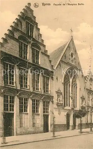 AK / Ansichtskarte Ypres_Ypern_West_Vlaanderen Facade de lHospice Belle Ypres_Ypern