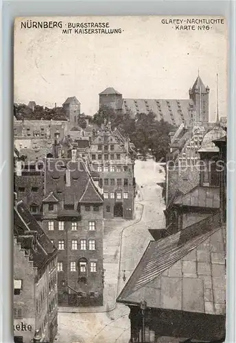 AK / Ansichtskarte Nuernberg Burgstrasse mit Kaiserstallung Nuernberg