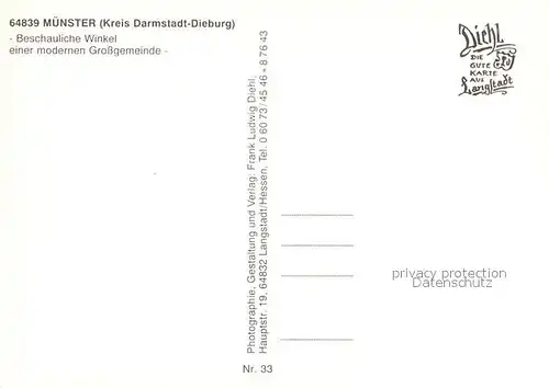 AK / Ansichtskarte Muenster_Dieburg Beschauliche Winkel Grossgemeinde Muenster_Dieburg