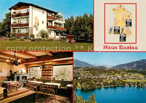 AK / Ansichtskarte Seeboden_Kaernten Pension Haus Enzian Landschaftspanorama Seeboden Kaernten