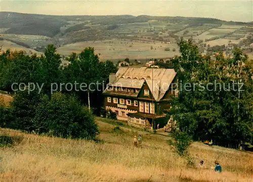 AK / Ansichtskarte Destne Berghotel Landschaftspanorama Adlergebirge Destne