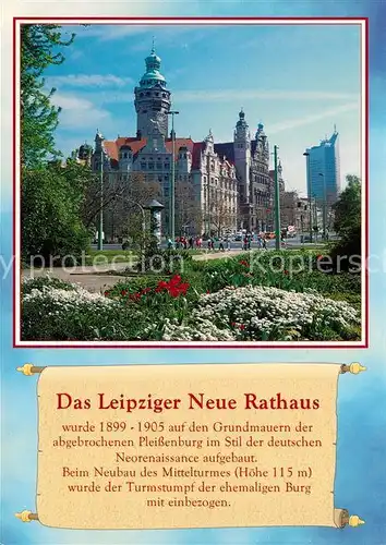 AK / Ansichtskarte Leipzig Neues Rathaus Leipzig