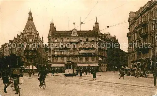 AK / Ansichtskarte Strassenbahn Stureplan Hotel Anglais  Strassenbahn