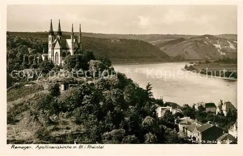 AK / Ansichtskarte Foto_Zeitz_F.G._Nr. 1327 Remagen Apollinariskirche Rheintal  Foto_Zeitz_F.G._Nr.