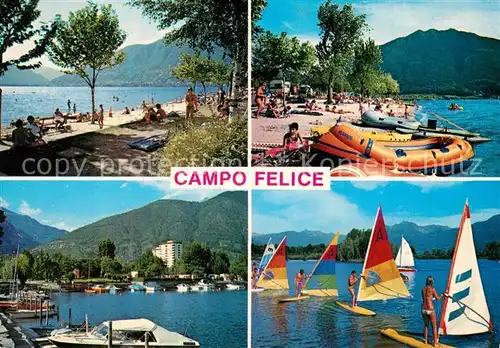 AK / Ansichtskarte Tenero Campo Felice Camping Serfing Strand Tenero