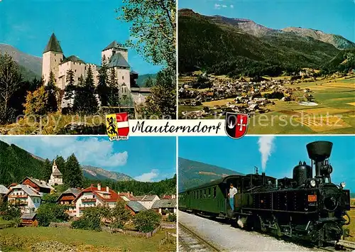 AK / Ansichtskarte Mauterndorf Schloss Ortsansichten Dampflok Mauterndorf