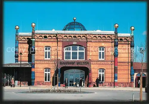 AK / Ansichtskarte Uelzen_Lueneburger_Heide Bahnhof Hundertwasser Uelzen_Lueneburger_Heide