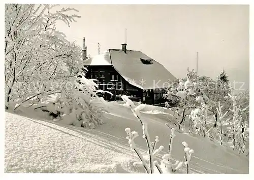 AK / Ansichtskarte Les_Pleiades Restaurant en hiver Winterlandschaft Les_Pleiades