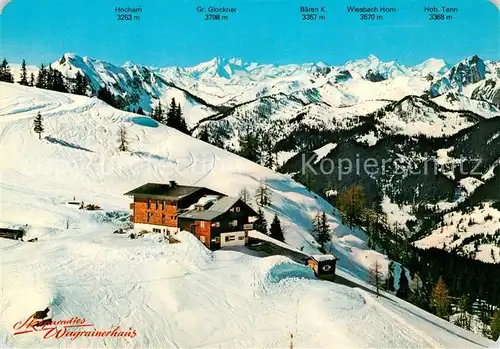 AK / Ansichtskarte Wagrain_Salzburg Skiparadies Wagrainerhaus Fliegeraufnahme Flachau  Wagrain Salzburg