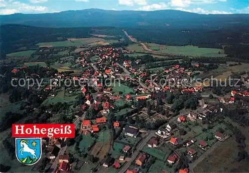 AK / Ansichtskarte Hohegeiss_Harz Fliegeraufnahme Hohegeiss Harz