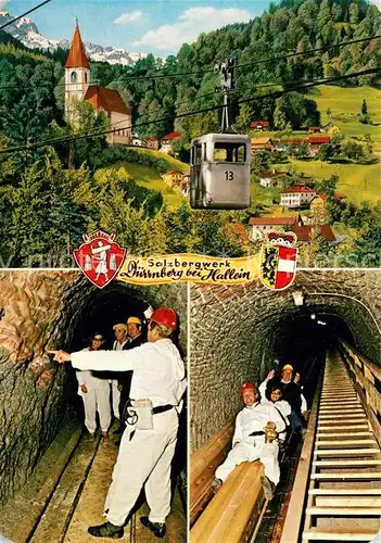 AK / Ansichtskarte Duerrnberg_Hallein Salzbergwerk Seilbahn Duerrnberg_Hallein