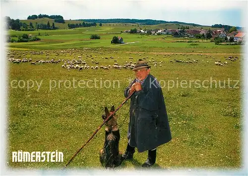 AK / Ansichtskarte Roemerstein Schafherde Hirt Hirtenhund Roemerstein