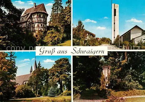 AK / Ansichtskarte Schwaigern Fachwerkhaus Mauritiuskirche Schwaigern