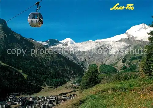 AK / Ansichtskarte Saas Fee Hannigbahn Allalinhorn Alphubel Saas Fee