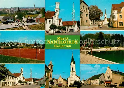 AK / Ansichtskarte Nandlstadt Freibad Kirche Nandlstadt