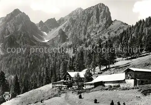 AK / Ansichtskarte Mutters_Tirol Alpengasthaus Muttereralm mit Nockspitze Alpen Mutters Tirol