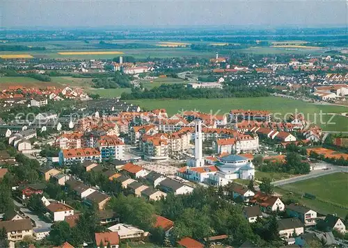 AK / Ansichtskarte Heimstetten_Muenchen Pfarrzentrum St Peter und Kirchheim Fliegeraufnahme Heimstetten_Muenchen