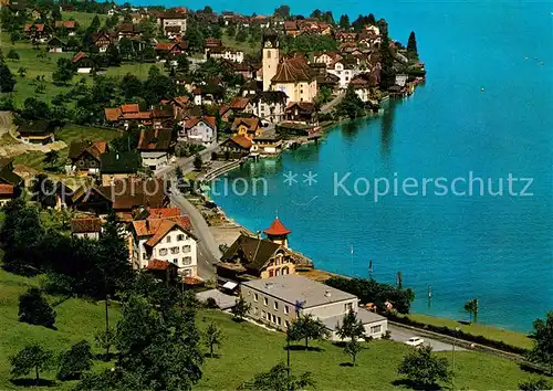 AK / Ansichtskarte Beckenried Hotel Edelweiss am Vierwaldstaettersee Fliegeraufnahme Beckenried