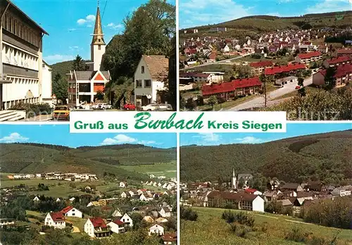 AK / Ansichtskarte Burbach_Siegerland Panoramen Kirche Burbach_Siegerland