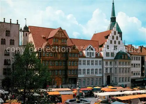 AK / Ansichtskarte Hildesheim Marktplatz Wedekindhaus Luentzelhaus Rolandstift  Hildesheim