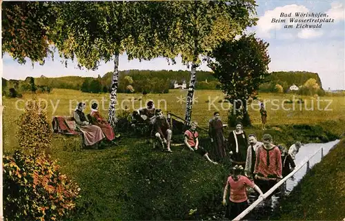 AK / Ansichtskarte Bad_Woerishofen Wassertretplatz am Eichwald Bad_Woerishofen