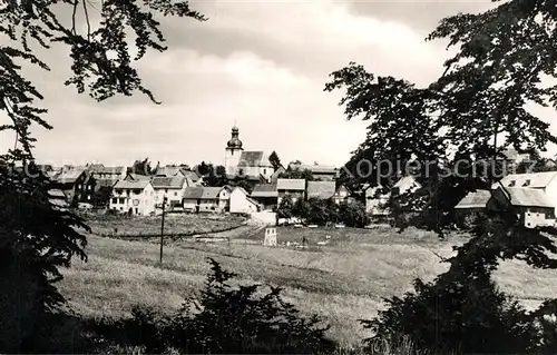 AK / Ansichtskarte Vielbrunn Ortsansicht Hoehenluftkurort mit Kirche Vielbrunn