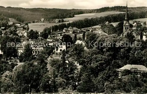 AK / Ansichtskarte Bad_Elster Ortsansicht mit Kirche Bad_Elster