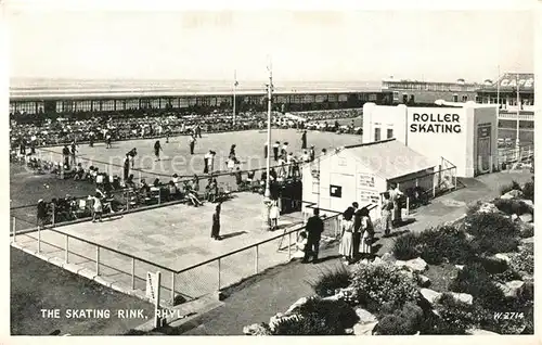 AK / Ansichtskarte Rhyl_Denbighshire Skating Rink Valentine s Postcard Silveresque Rhyl Denbighshire