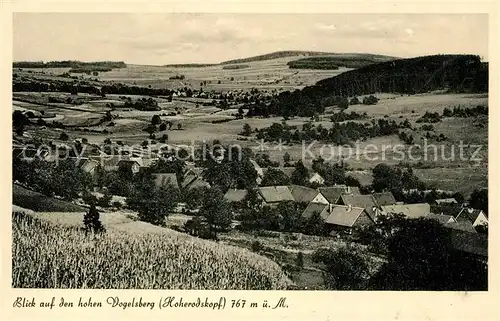 AK / Ansichtskarte Schotten_Hessen Panorama Blick auf den hohen Vogelsberg Hoherodskopf Schotten Hessen