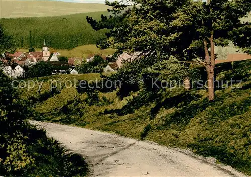 AK / Ansichtskarte Ernsthausen_Burgwald Blick zum Ort Ernsthausen_Burgwald