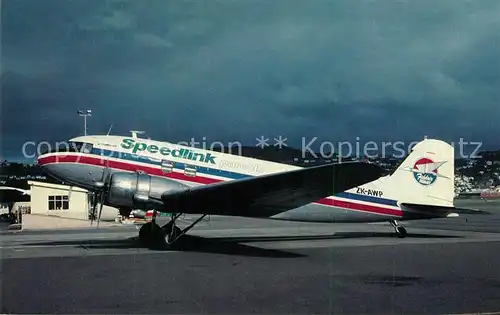 AK / Ansichtskarte Flugzeuge_Zivil Speedlink Parcels Douglas DC 3C ZK AWP MSN 33135 Flugzeuge Zivil