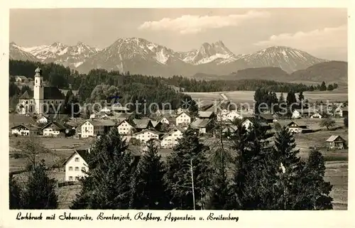 AK / Ansichtskarte Lechbruck_See mit Sebenspitze Brentenjoch Rossberg Aggenstein und Breitenberg Lechbruck See