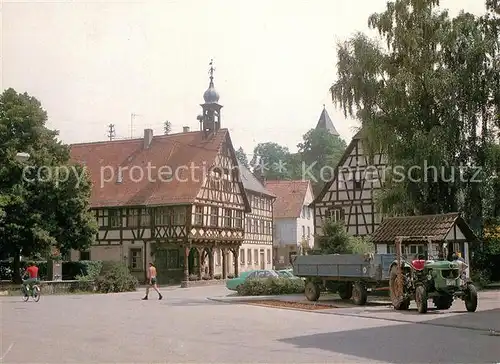 AK / Ansichtskarte Koenigsbach Stein Marktplatz mit Rathaus Koenigsbach Stein