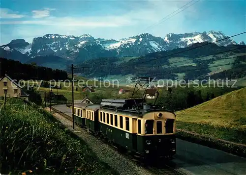 AK / Ansichtskarte St_Gallen_SG SGA Bahn Alpenpanorama St_Gallen_SG