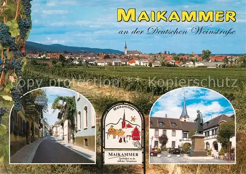AK / Ansichtskarte Maikammer Panorama Gasthaus zum Winzer Kirche Maikammer
