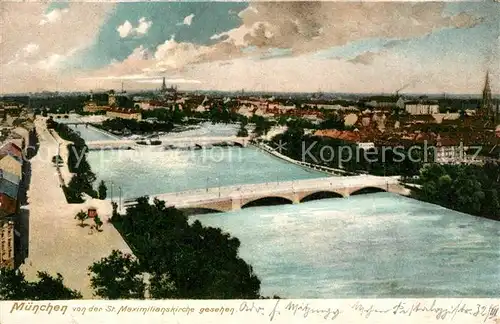 AK / Ansichtskarte Muenchen Blick von der St Maximilianskirche Muenchen