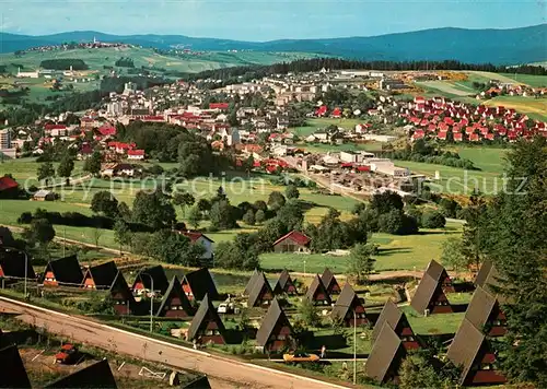 AK / Ansichtskarte Freyung Panorama Blick vom Geyersberg Ferienhaeuser Tor zum Nationalpark Bayerischer Wald Freyung