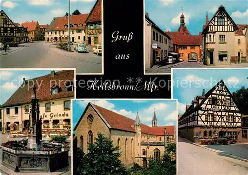 AK / Ansichtskarte Heilsbronn Altstadt Brunnen Gaststaette Kirche Hotel Fachwerkhaus Torbogen Heilsbronn