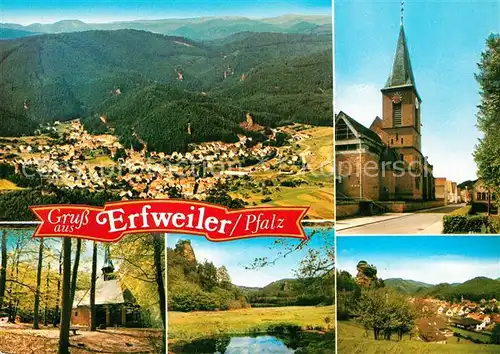 AK / Ansichtskarte Erfweiler_Pfalz Winterkirchel Glastal Katholische Kirche Hebelfelsen Erfweiler_Pfalz