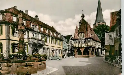 AK / Ansichtskarte Michelstadt Marktplatz Rathaus Michelstadt