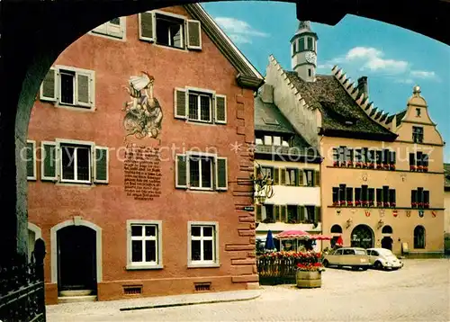 AK / Ansichtskarte Staufen_Breisgau Marktplatz Staufen Breisgau