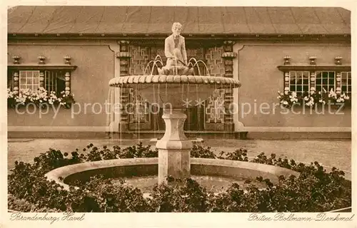 AK / Ansichtskarte Brandenburg_Havel Fritze Bollmann Denkmal Brandenburg Havel