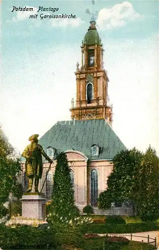AK / Ansichtskarte Potsdam Plantage mit Garnisonskirche Potsdam