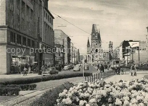 AK / Ansichtskarte Berlin Tauentzienstrasse Kaiser Wilhelm Gedaechtniskirche  Berlin