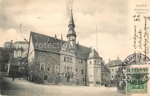 AK / Ansichtskarte Blankenburg_Harz Rathaus Blankenburg_Harz