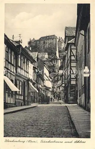 AK / Ansichtskarte Blankenburg_Harz Traenkestrasse und Schloss Blankenburg_Harz